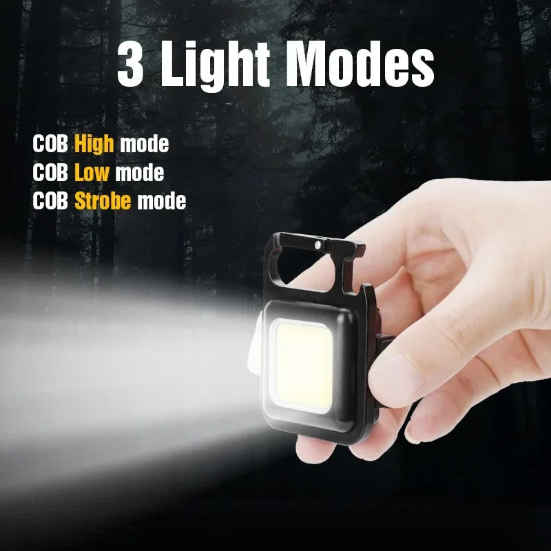 Rechargeable Super Bright LED Keychan Flashlight Small Pocket Flashlight