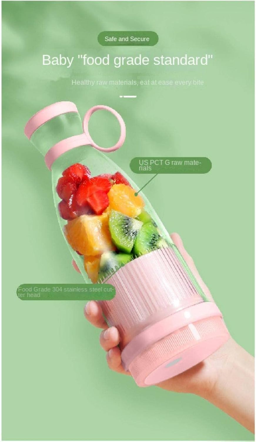 Portable juicer with USB Rechargeable Mini Juice Blender Wireless juicer Cup