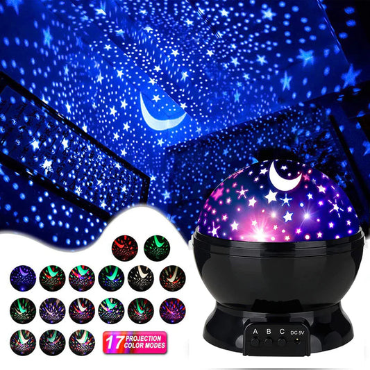 LED Galaxy Projector Lamp, Multi-Color Changing Modes, Moon & Star Projector.