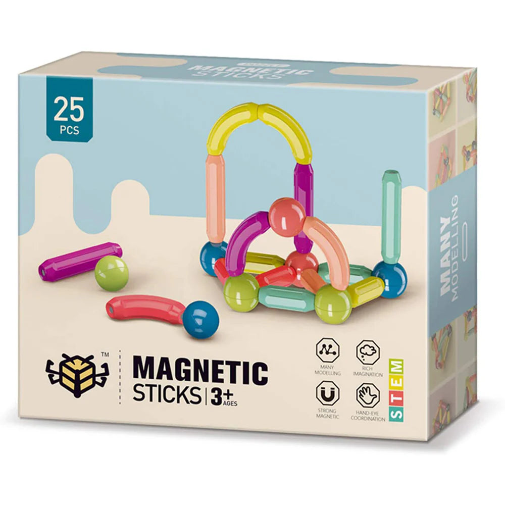 Magnetic Building Sticks Toy Set 25 Pcs