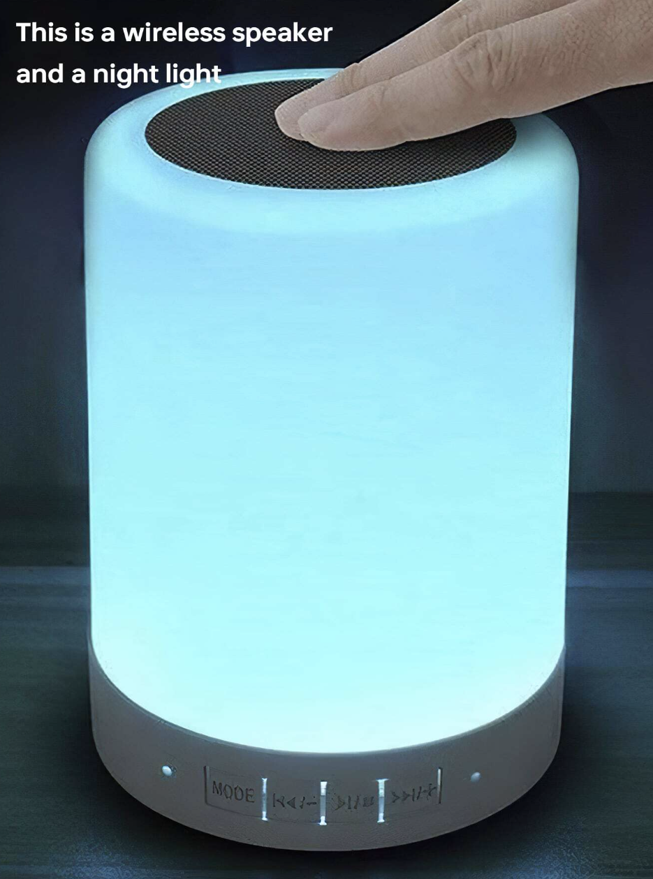 LED Touch Lamp Bluetooth Speaker, Wireless Speaker Light.