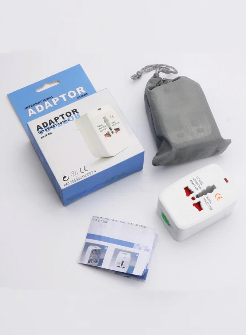 All-In-One Universal Worldwide International Travel Adapter Plug.