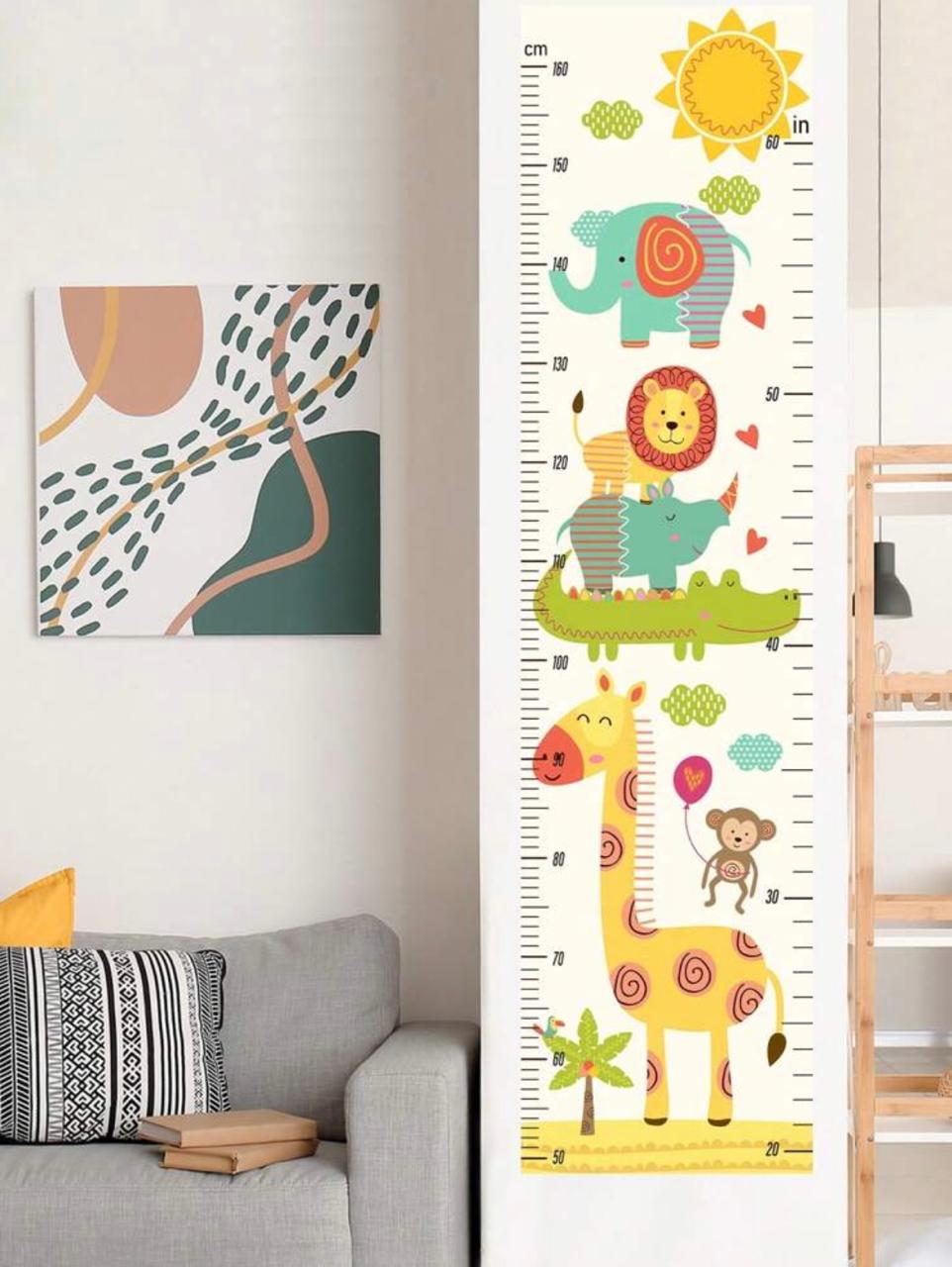 Cartoon Cute animal Elements height measurement Stickers.