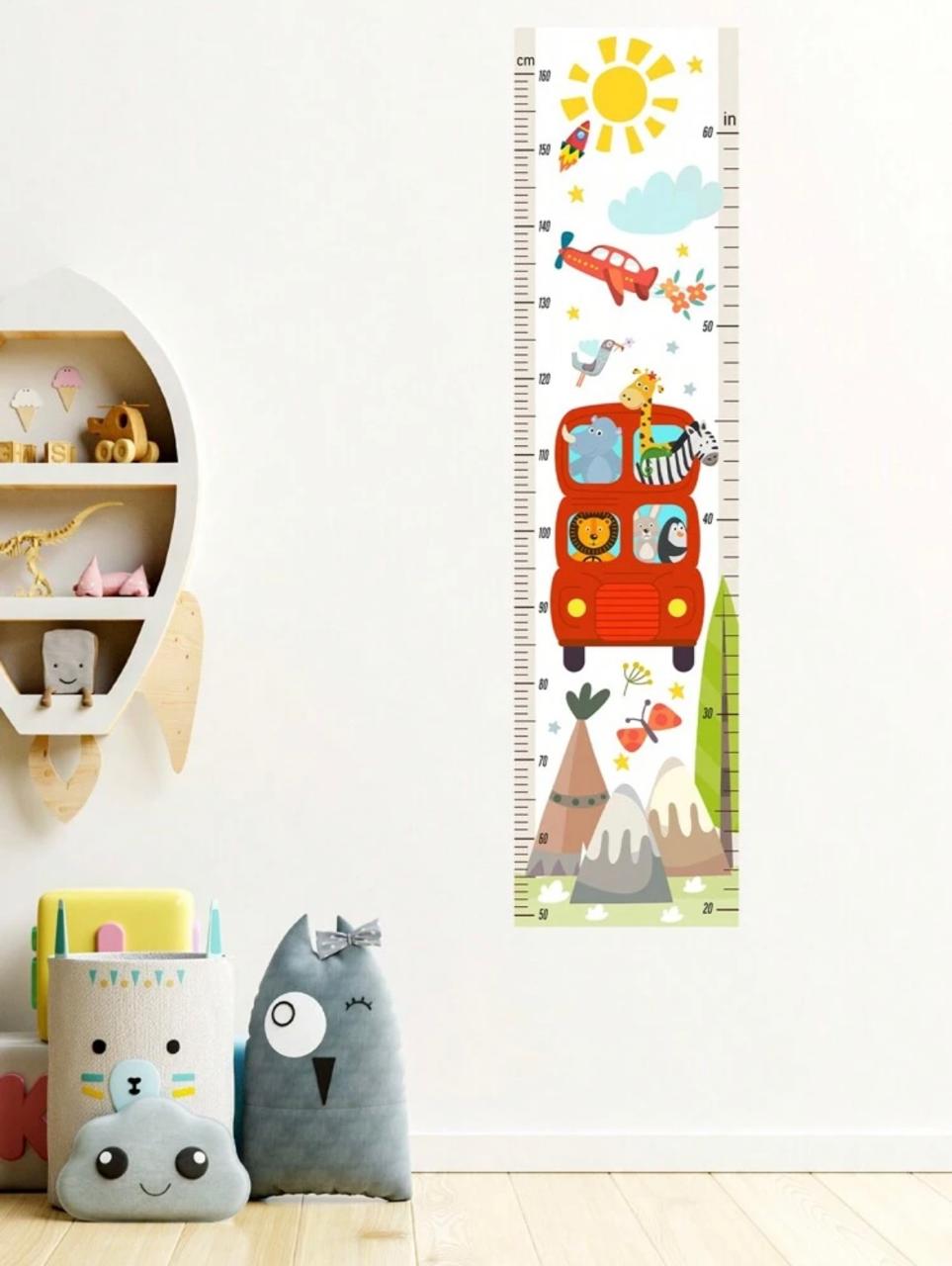 Cartoon Cute animal Elements height measurement Stickers.