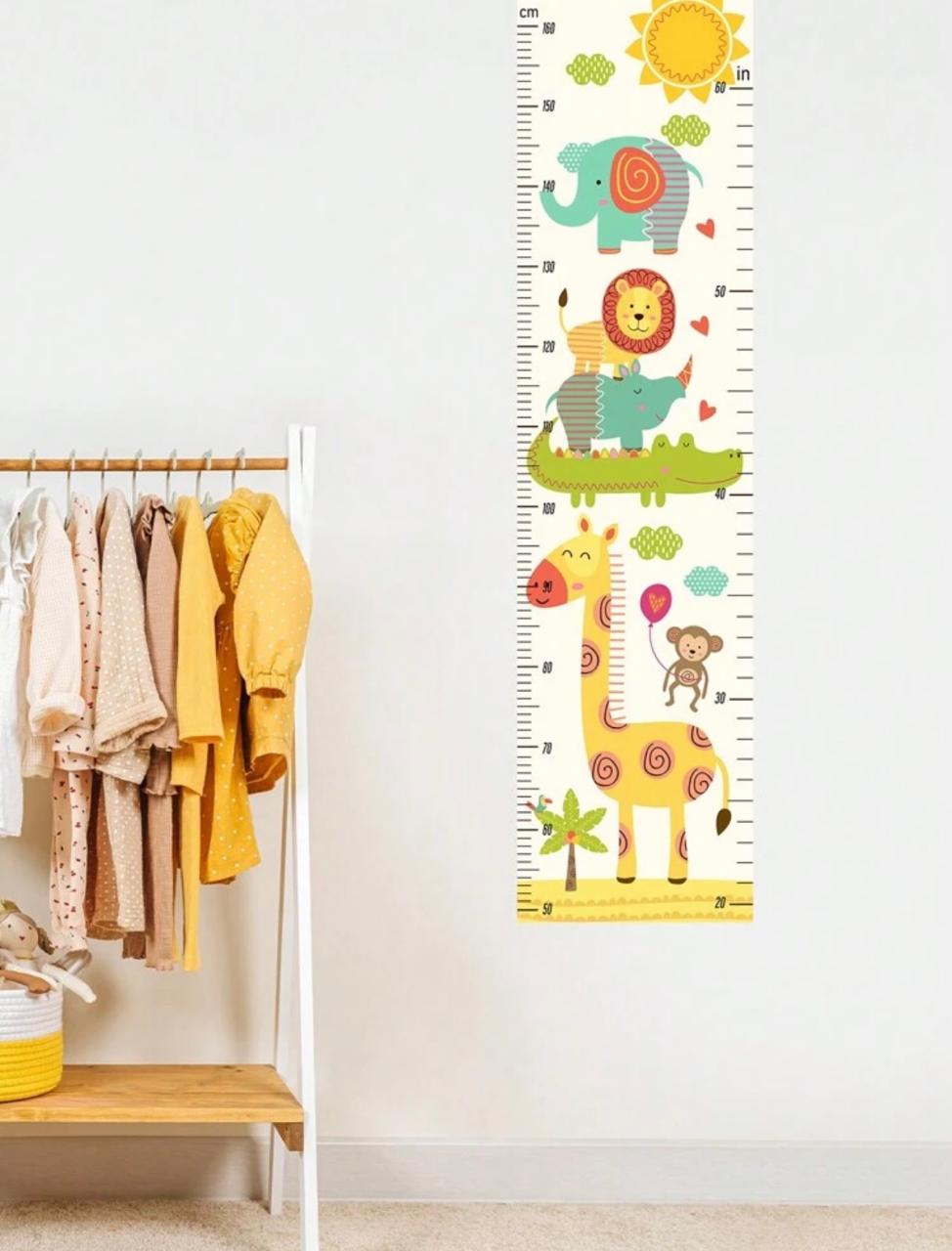 Cartoon Cute animal Elements height measurement Stickers.