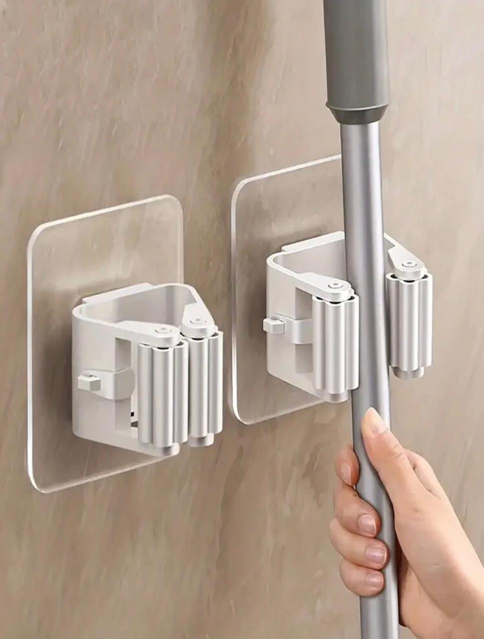 Mop Holder, Wall mounted Mop and Broom Storage Clip